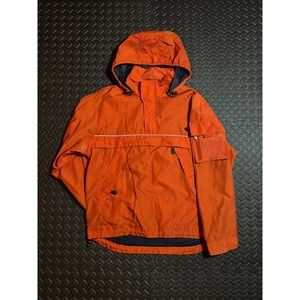 Vintage Y2K Gap Essentials Tangerine Reflective Packable Anorak Jacket